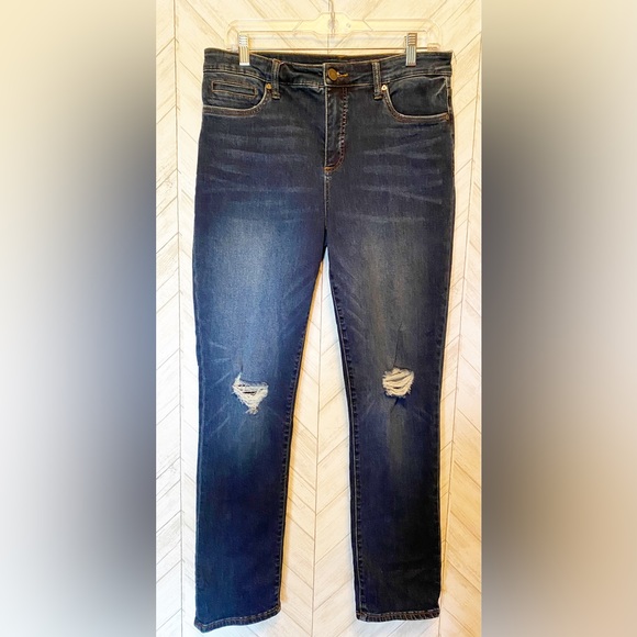 Kut from the Kloth Fab AB High Rise Distressed Boyfriend - Picture 2 of 10